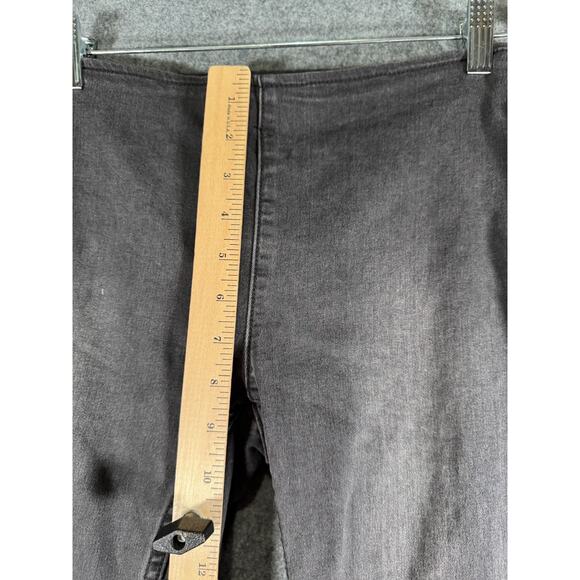 Free People Pants Women 27 Black Pull On High Rise Exagerated Flare Boho Stretch - Picture 4 of 8